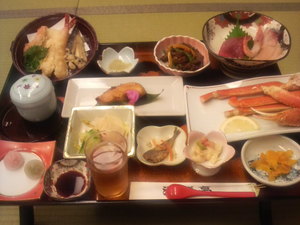 芋煮会のお食事